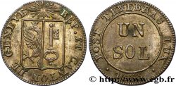 SUISSE - RÉPUBLIQUE DE GENÈVE 1 Sol 1833  TTB 