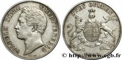 ALLEMAGNE - WURTEMBERG 2 Gulden Guillaume Ier 1847 Stuttgart TB+ 
