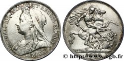 UNITED KINGDOM 1 Crown Victoria “old Head” an LIX 1895  XF 
