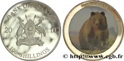 UGANDA 100 Shillings Proof série Mangeurs d’hommes : ours grizzly 2010 