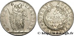 ITALIE - GAULE SUBALPINE 5 Francs an 10 1802 Turin TTB+/TTB 