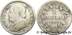 VATICAN ET ÉTATS PONTIFICAUX 1 Lire Pie IX an XXIII 1869 Rome TB+ 