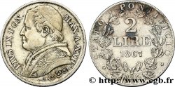 VATICAN ET ÉTATS PONTIFICAUX 2 Lire Pie IX an XXII 1867 Rome
