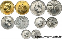 SAMOA Lot de 5 monnaies 5, 10, 20 et 50 Sene, 1 Tala 2002 
