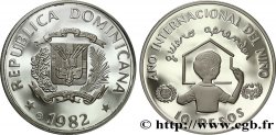 DOMINIKANISCHE REPUBLIK 10 Pesos Proof Année Internationale de l’enfant 1982 Valcambi