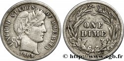 ÉTATS-UNIS D AMÉRIQUE 1 Dime Barber 1909 Philadelphie TTB 