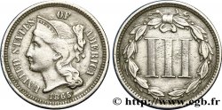 ÉTATS-UNIS D AMÉRIQUE 3 Cents 1865 Philadelphie TB+ 