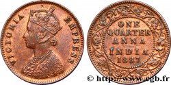 INDES BRITANNIQUES 1/4 Anna Victoria 1887  TB+ 