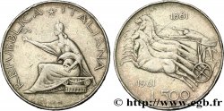 ITALY 500 Lire Centenaire de l’Unité Italienne 1961 Rome XF 