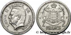 MONACO 2 Francs Louis II (1943) Paris VZ 