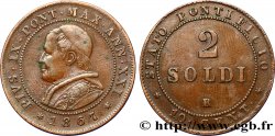 VATICAN ET ÉTATS PONTIFICAUX 2 Soldi (10 Centesimi) Pie IX an XXI 1867 Rome TTB 