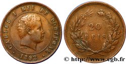 PORTUGAL 20 Réis Charles Ier (Carlos) 1892  TTB 