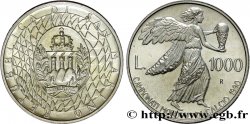SAINT-MARIN 1000 Lire Coupe du Monde de Football 1990 Rome - R SPL 