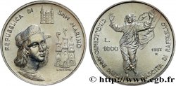 SAINT-MARIN 1000 Lire 500e anniversaire de la naissance de Raphaël 1983 Rome - R SPL 