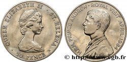 SAINTE HÉLÈNE 50 Pence visite du Prince Andrew 1984  SPL 
