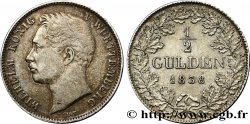 ALLEMAGNE - WURTEMBERG 1/2 Gulden Guillaume 1838 Stuttgart