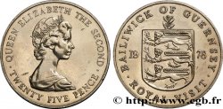 GUERNESEY 25 Pence Visite Royale 1978 
