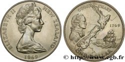 NOUVELLE-ZÉLANDE 1 Dollar Elisabeth II / 200e anniversaire du voyage du capitaine Cook 1969 Camberra