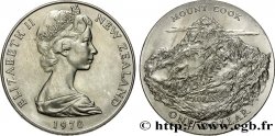 NOUVELLE-ZÉLANDE 1 Dollar Elisabeth II / Mont Cook 1970 Canberra SUP 