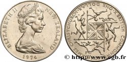 NOUVELLE-ZÉLANDE 1 Dollar Elisabeth II / 10e jeux du Commonwealth à Christchurch 1974 