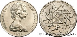 NOUVELLE-ZÉLANDE 1 Dollar Elisabeth II / 10e jeux du Commonwealth à Christchurch 1974 