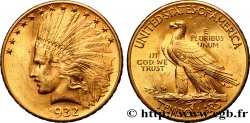 ESTADOS UNIDOS DE AMÉRICA 10 Dollars or  Indian Head , 2e type 1932 Philadelphie