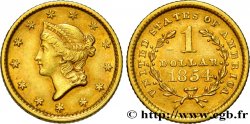 STATI UNITI D AMERICA 1 Dollar Or  Liberty head  1er type 1854 Philadelphie