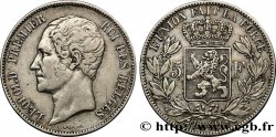BELGIQUE 5 Francs Léopold Ier tête nue 1849 