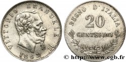ITALIE 20 Centesimi Victor Emmanuel II 1863 Milan TTB+ 