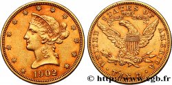 ÉTATS-UNIS D AMÉRIQUE 10 Dollars or  Liberty , avec In God we trust 1902 Philadelphie TTB 