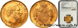 BELGIUM 20 Francs Léopold II 1869 Bruxelles