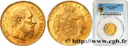 BÉLGICA 20 Francs Léopold II 1867 Bruxelles