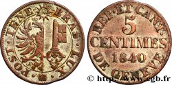 SVIZZERA - REPUBBLICA DE GINEVRA 5 Centimes 1840 