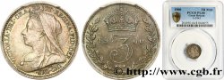 VEREINIGTEN KÖNIGREICH 3 Pence Victoria buste du jubilé 1900 