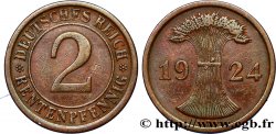 ALLEMAGNE 2 Rentenpfennig gerbe de blé 1924 Berlin TTB 
