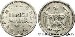 GERMANY 3 Mark 1924 Berlin XF 