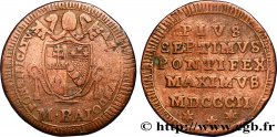VATICAN AND PAPAL STATES 1/2 Baiocco au nom de Pie VII an II 1802 Rome VF 