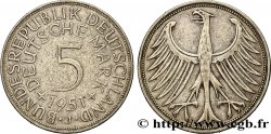 GERMANY 5 Mark aigle 1951 Hambourg