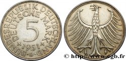 ALEMANIA 5 Mark aigle 1951 Munich