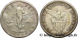 PHILIPPINES 1 Peso - Administration Américaine 1908 San Francisco - S TB+ 