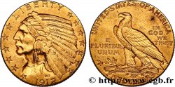 ÉTATS-UNIS D AMÉRIQUE 5 Dollars or  Indian Head  1912 Philadelphie