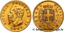 ITALIEN 20 Lire Victor Emmanuel II  1865 Turin SS 