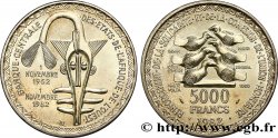 WEST AFRICAN STATES (BCEAO) 5000 Francs masque 20e anniversaire de l’Union Monétaire 1982  MS 