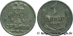 SERBIE 1 Dinar territoire sous commandement militaire allemand 1942 Budapest TTB 