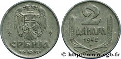 SERBIA 2 Dinara territoire sous commandement militaire allemand 1942 Budapest