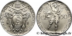 VATICANO Y ESTADOS PONTIFICIOS 50 Centesimi frappe au nom de Pie XII an III / archange Michel 1941 Rome SC 