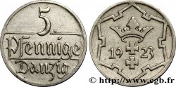DANTZIG - VILLE LIBRE DE DANTZIG 5 Pfennige 1923 Berlin TTB+ 