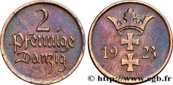 DANTZIG - VILLE LIBRE DE DANTZIG 2 Pfennige 1923 Berlin TTB 