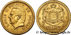 MONACO 2 Francs Louis II (1943) Paris SUP 
