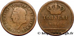 ITALIE - ROYAUME DES DEUX-SICILES 10 Tornesi Ferdinand Ier 1819  B+ 